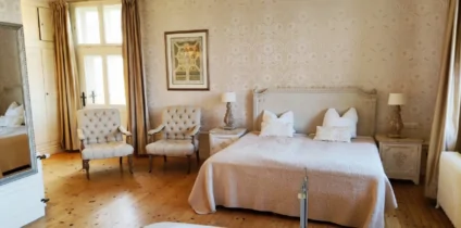 Romantische suite in een kasteelhotel
